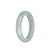 Genuine Grade A White Burmese Jade Bracelet - 57mm Half Moon