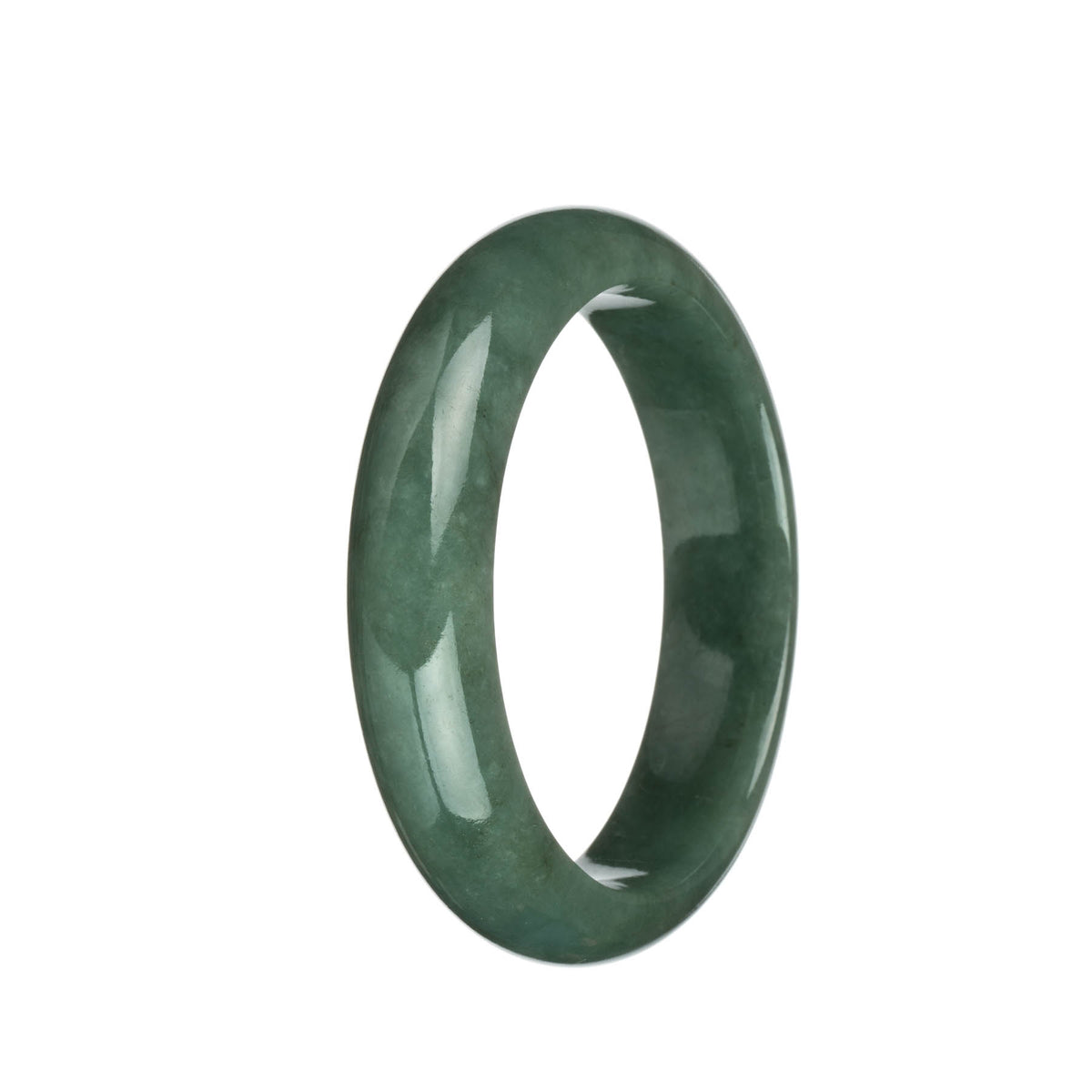 Authentic Grade A Green Jade Bracelet - 63mm Half Moon