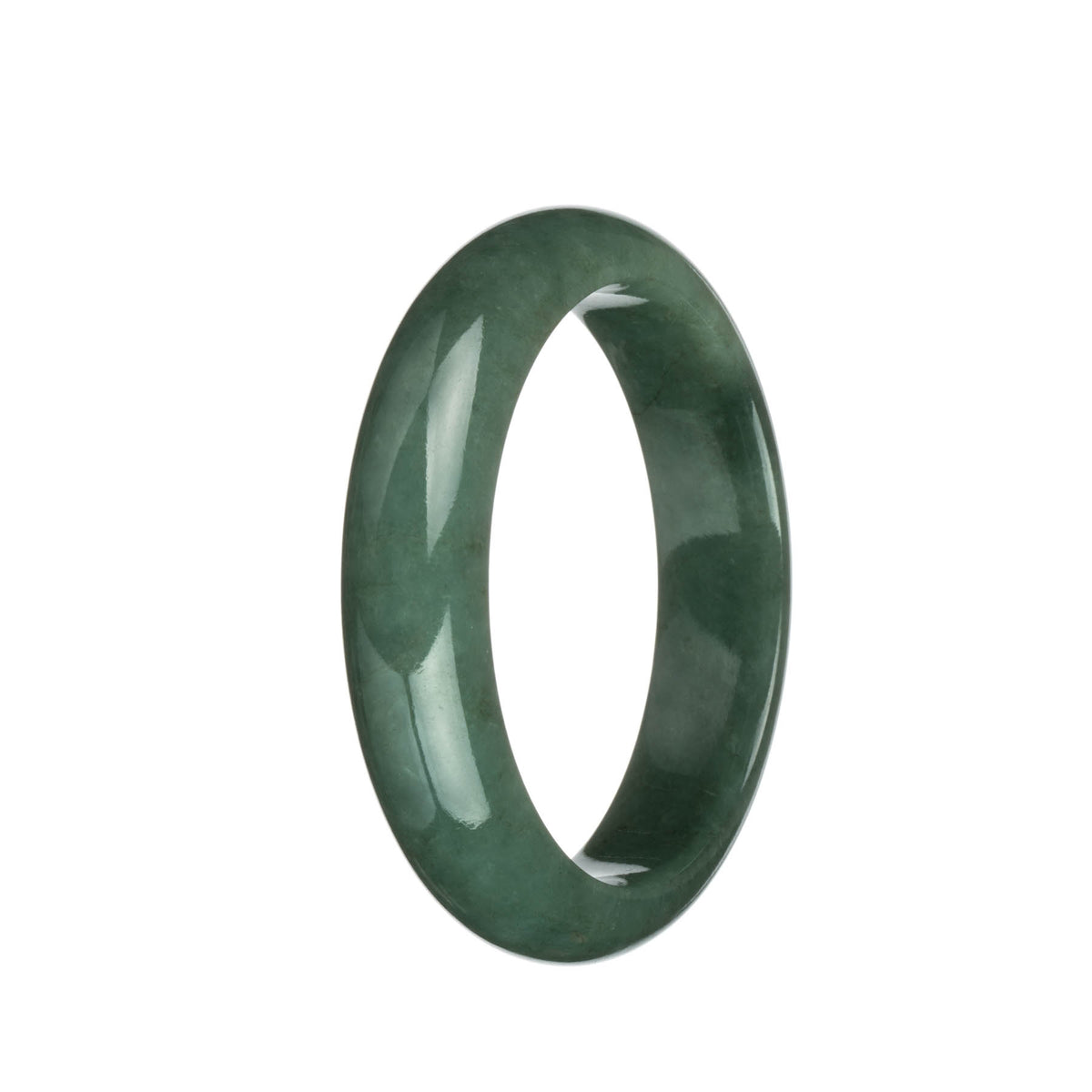 Authentic Grade A Green Jade Bracelet - 63mm Half Moon