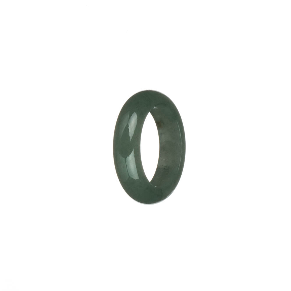 Certified Green Burma Jade Ring - US 8