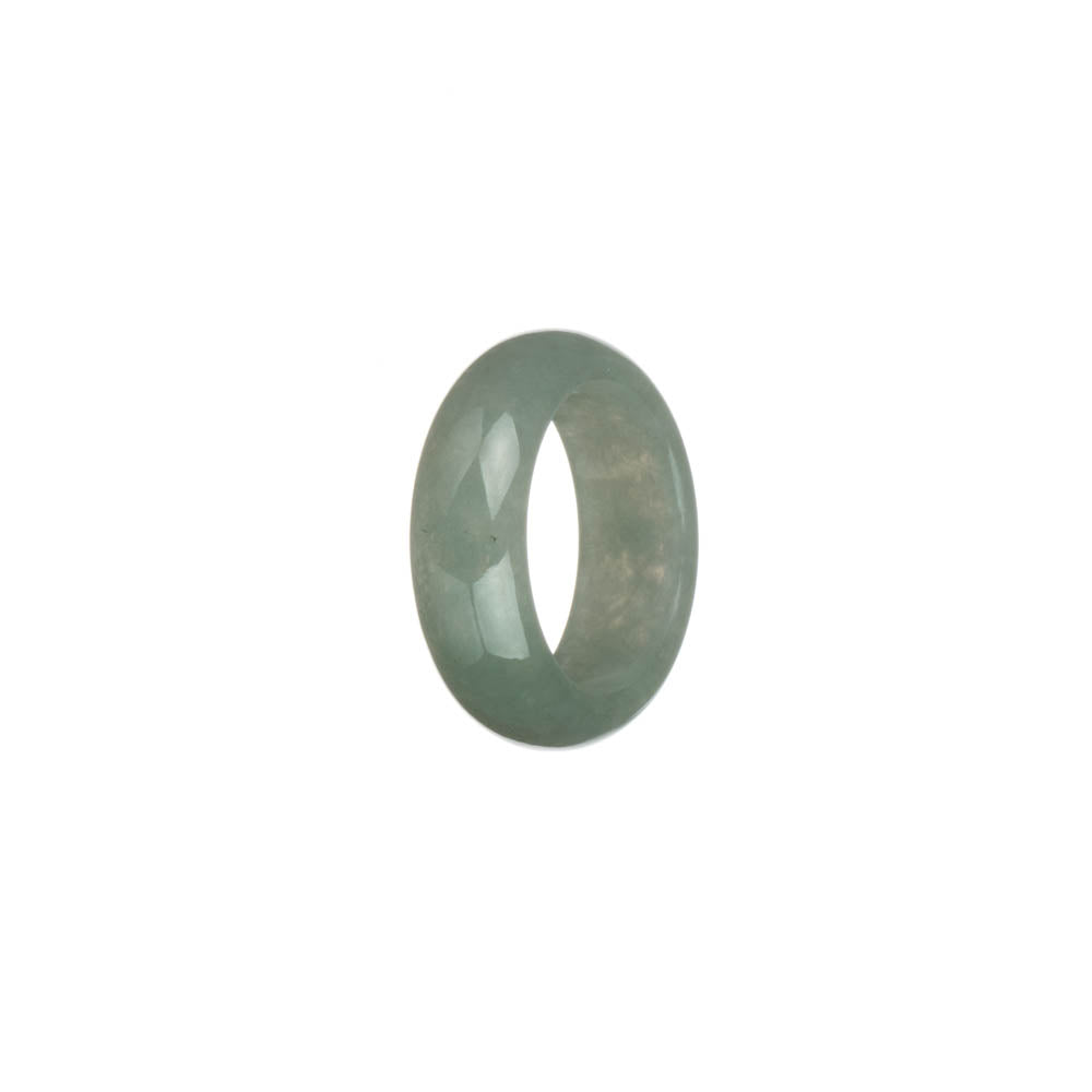 Authentic Light Green Burma Jade Ring- US 8