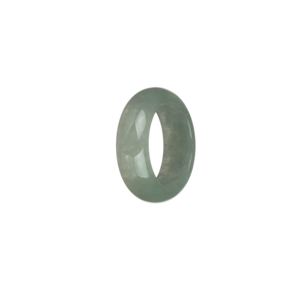 Authentic Light Green Burma Jade Ring- US 8