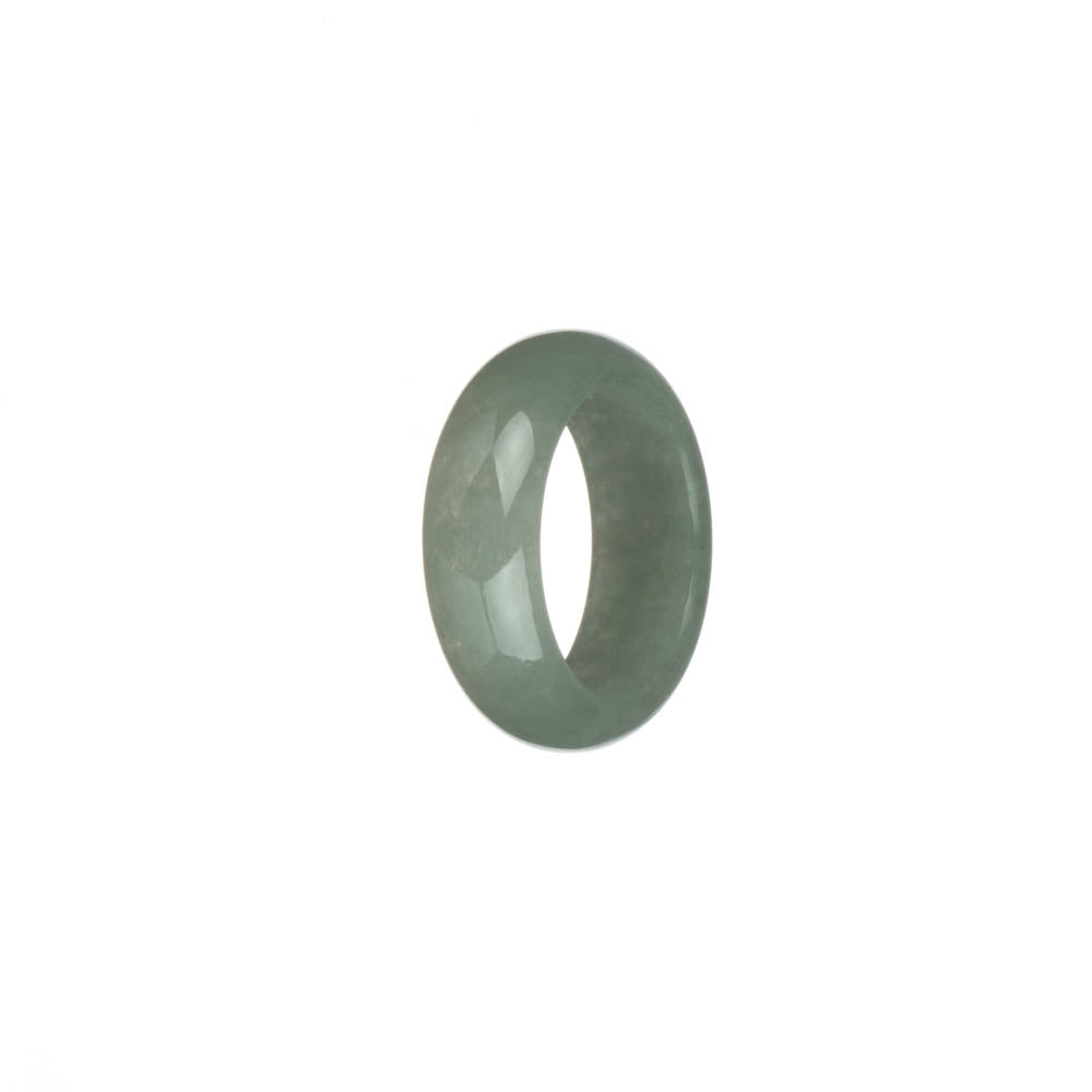 Authentic Light Green Burma Jade Ring- US 8