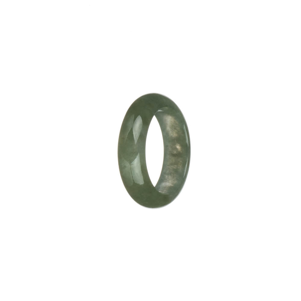 Certified Green Burma Jade Ring - US 8.25