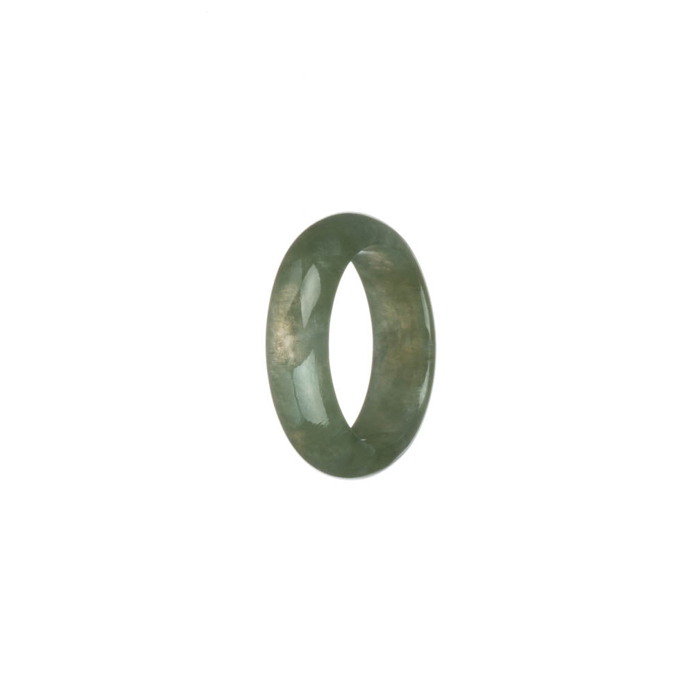 Certified Green Burma Jade Ring - US 8.25