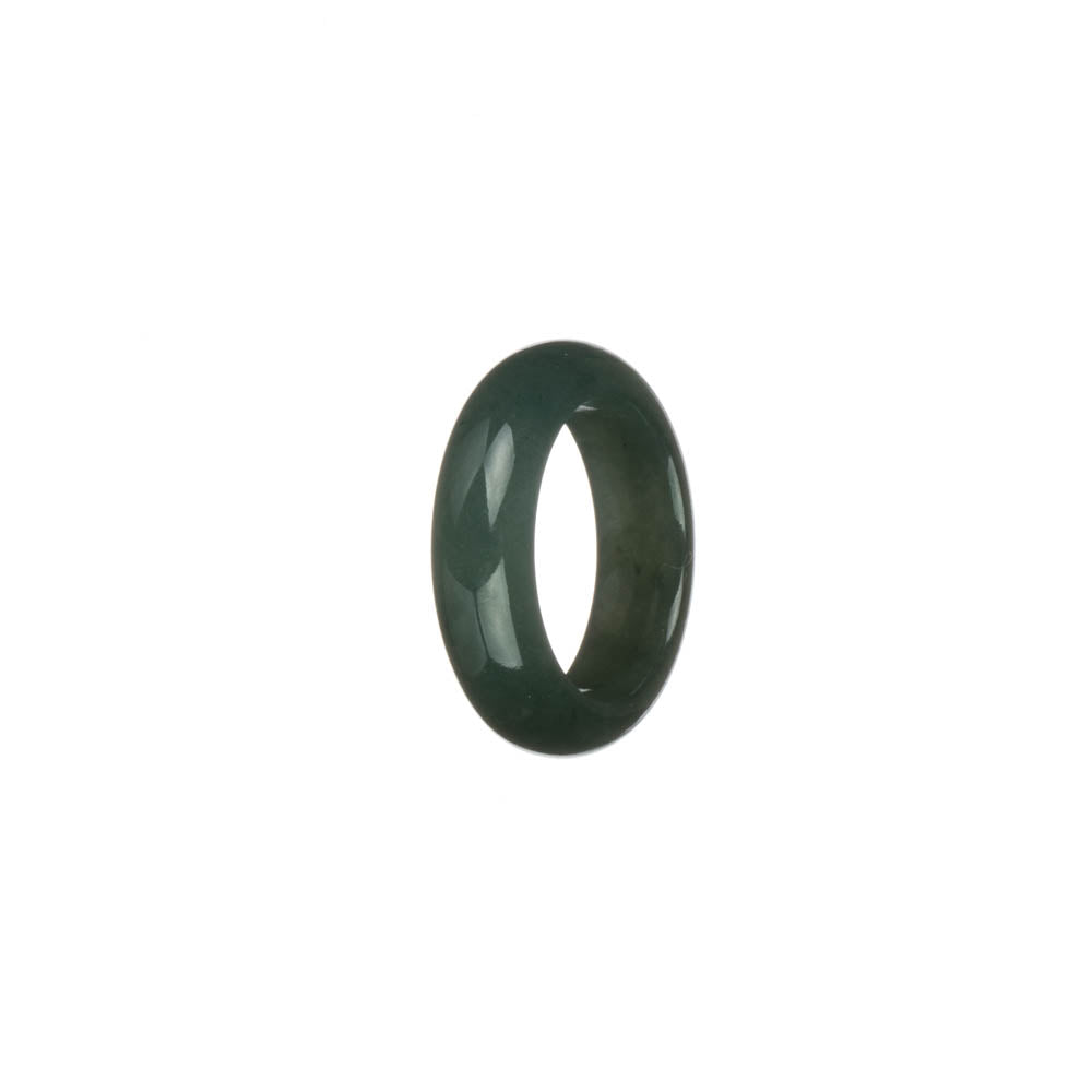 Genuine Dark Green Jadeite Jade Ring - US 7.25