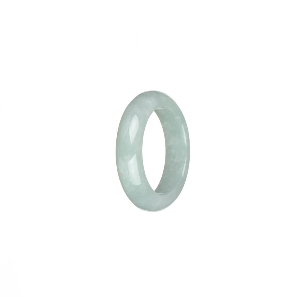 Real Grey Burma Jade Band - US 9.5