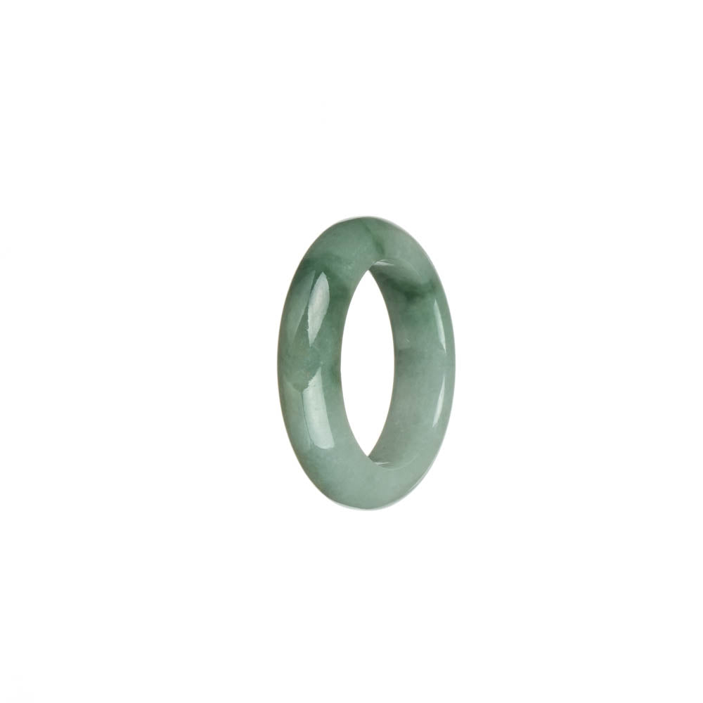 Real Grey and Pale Green with Green Patterns Jade Band - US 9.5