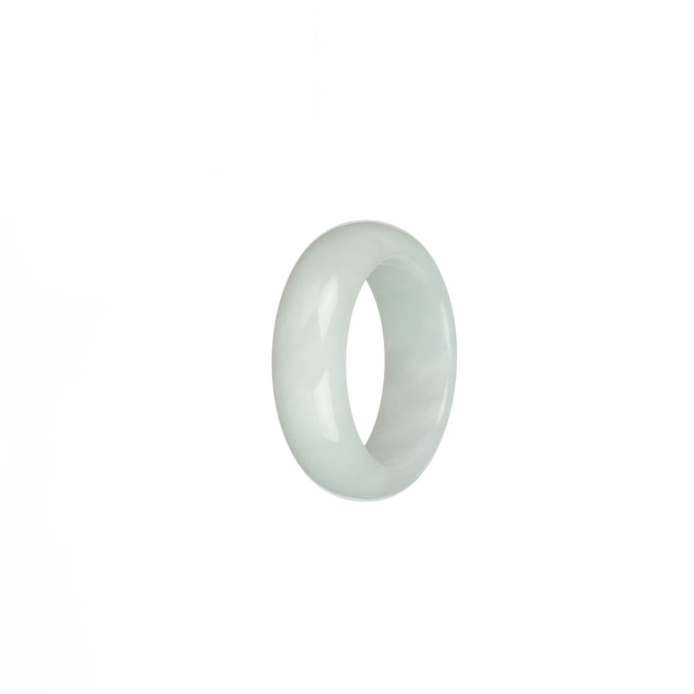 Real White Jadeite Jade Band - US 9.5