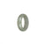 Real Light Grey Burma Jade Ring  - US 9.5