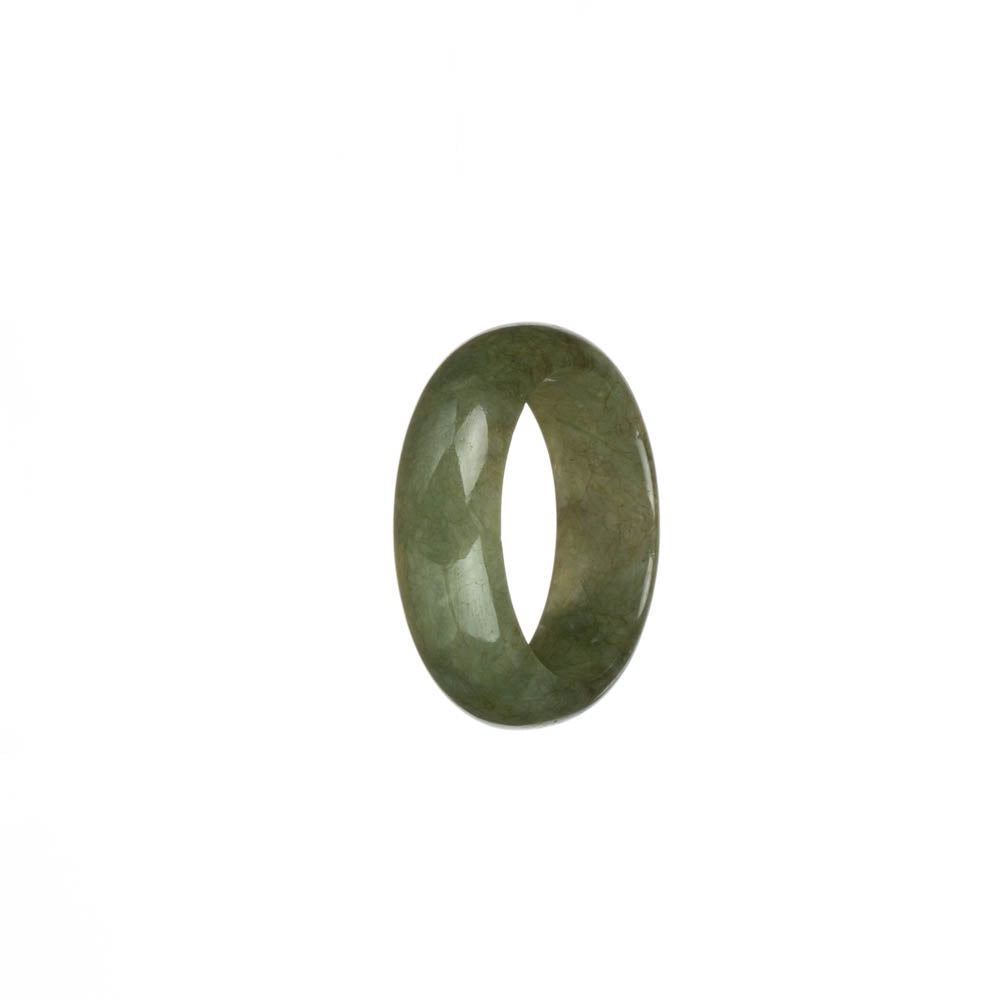 Authentic Olive Green Jadeite Jade Band - US 10