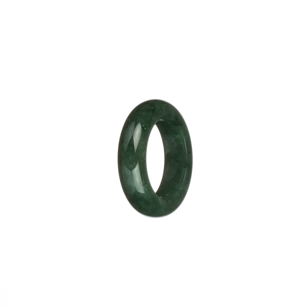 Real Deep Green Jadeite Jade Band - US 7