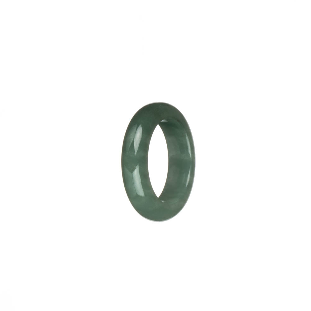 Genuine Deep Green and Green Burmese Jade Band - US 7.25