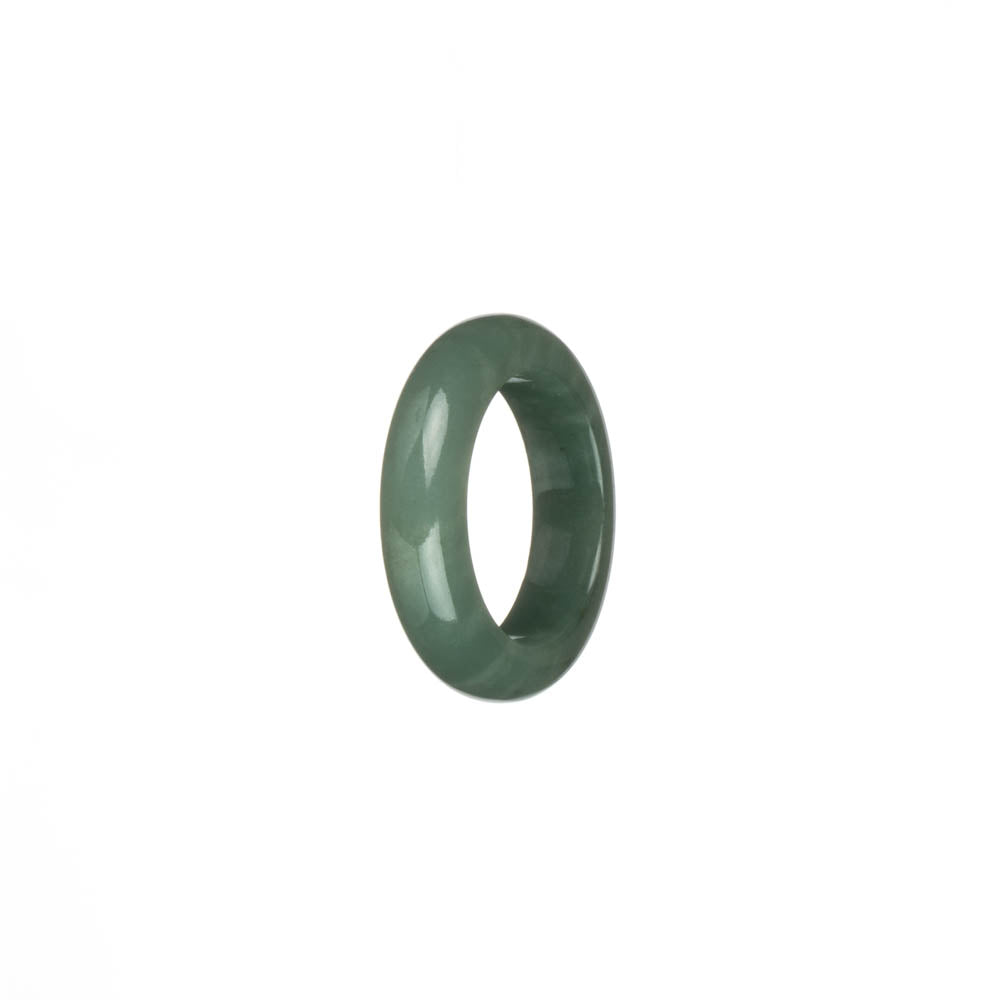 Genuine Deep Green and Green Burmese Jade Band - US 7.25