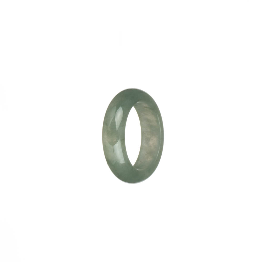 Certified Pale Green Burma Jade Band - US 7