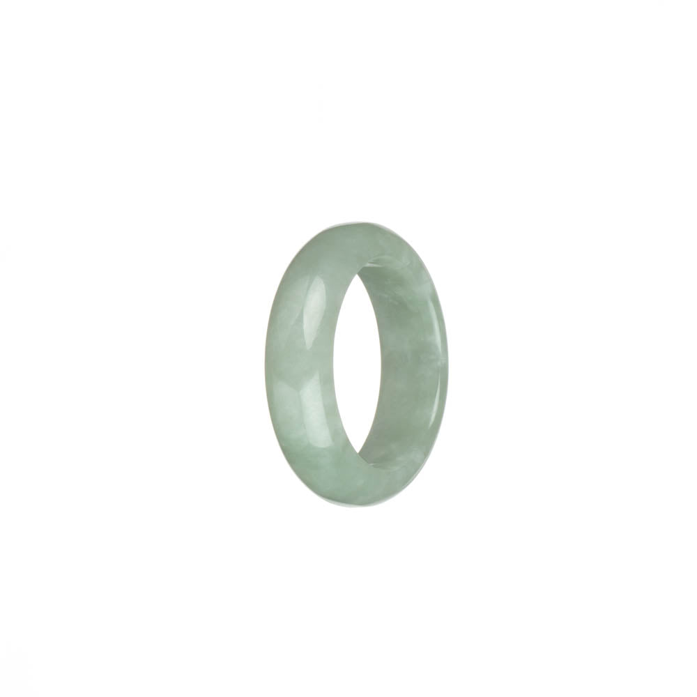 Authentic Pale Green Jadeite Jade Band - US 9.5