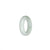 Real White with Pale Green Jade Ring  - US 9.5