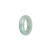 Certified White with Light Green Burma Jade Ring - US 9.5