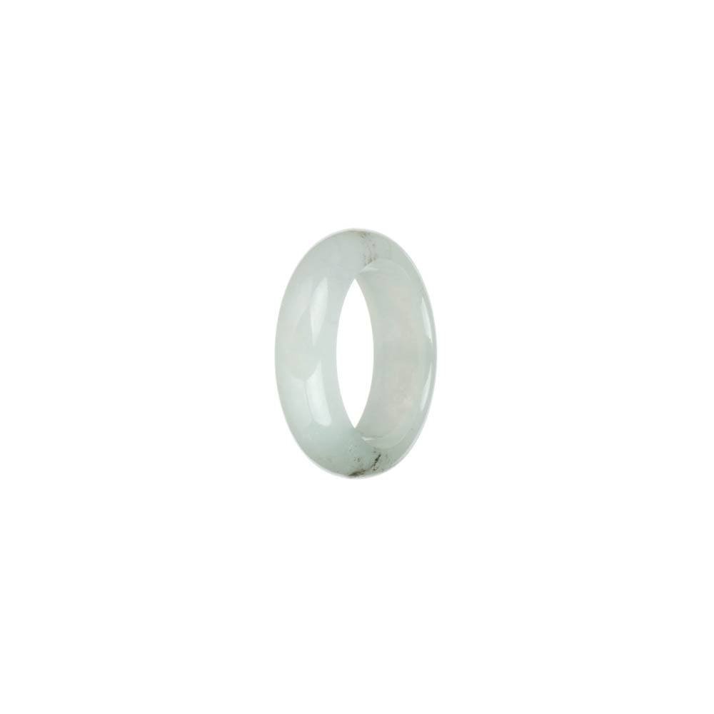 Real White Jadeite Jade Ring - US 6