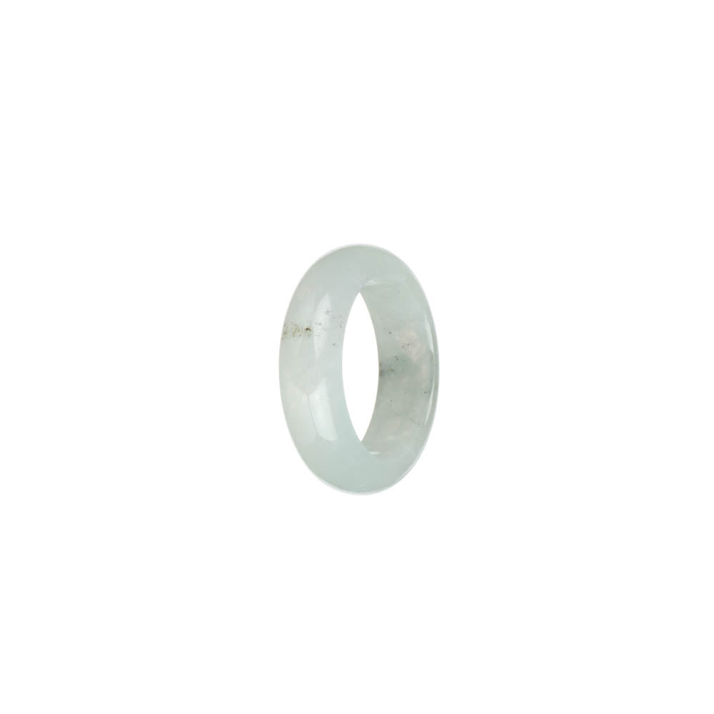 Real White Jadeite Jade Ring - US 6