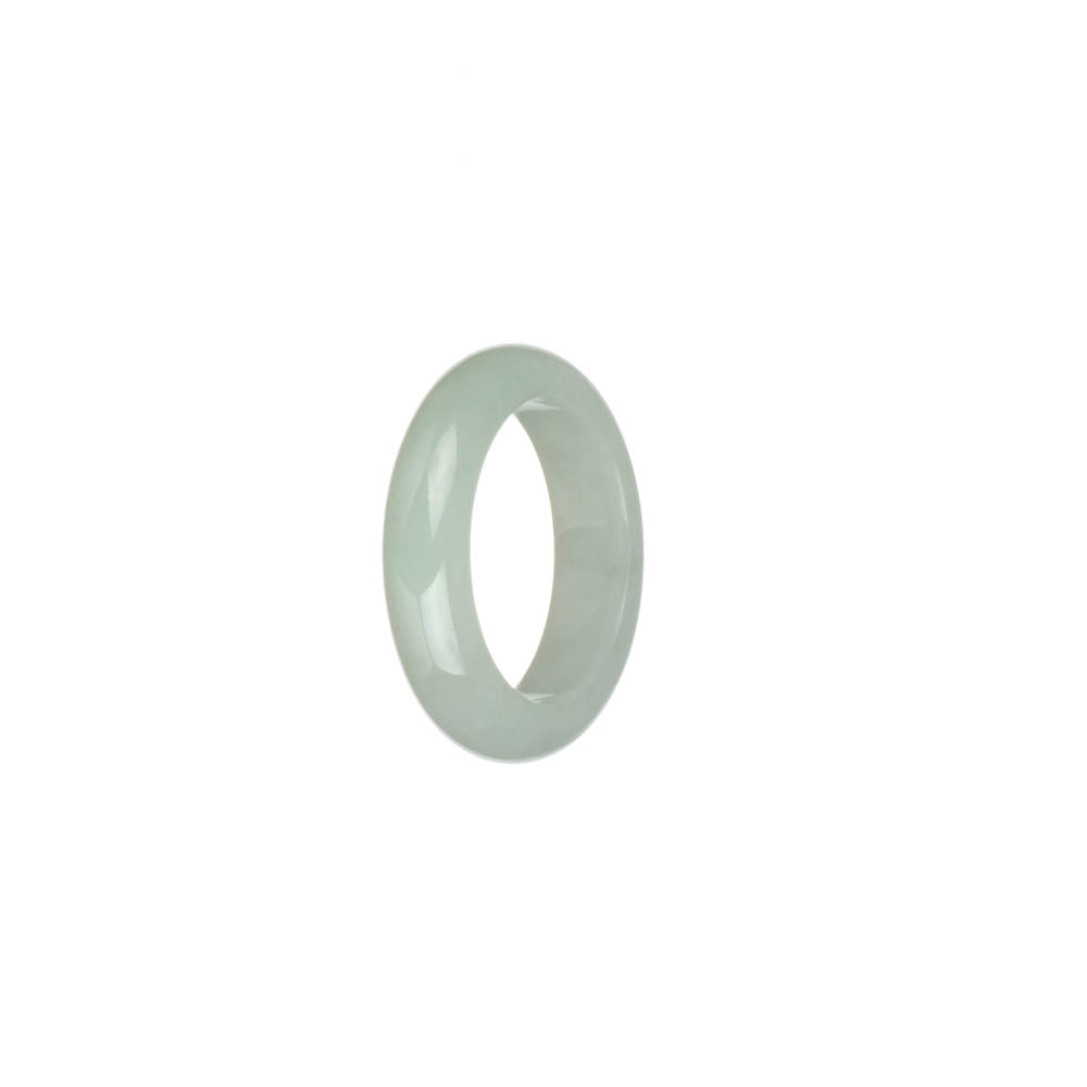 Authentic Greenish White Jade Ring - US 8.25