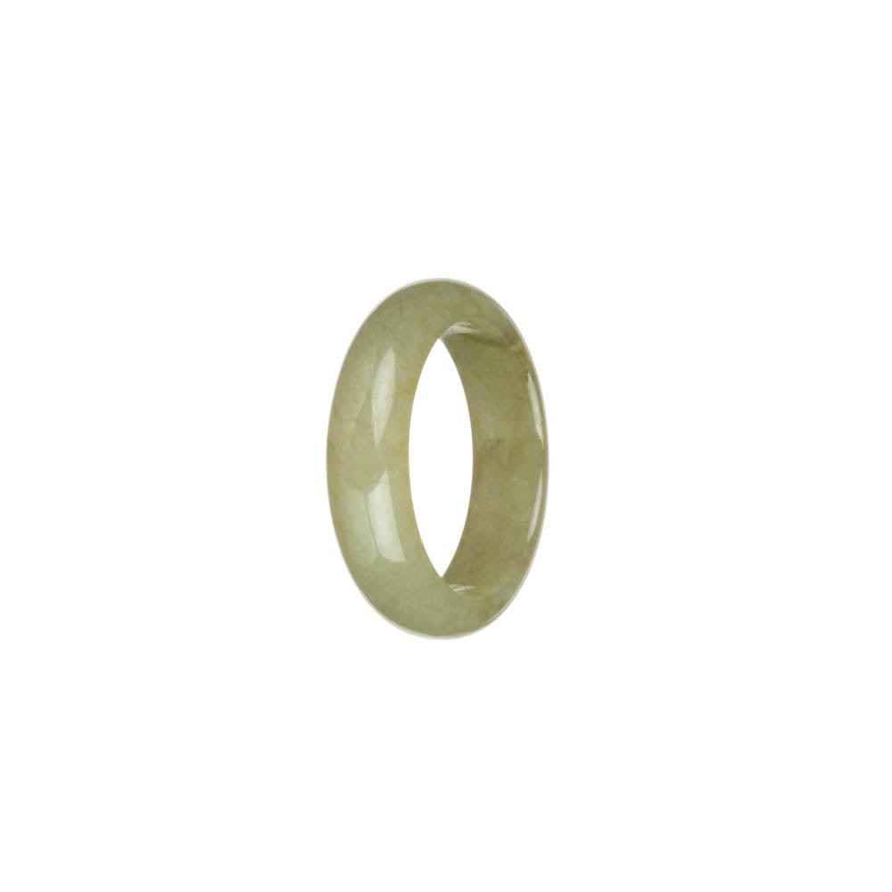 Certified Olive Green Jadeite Jade Ring- US 10