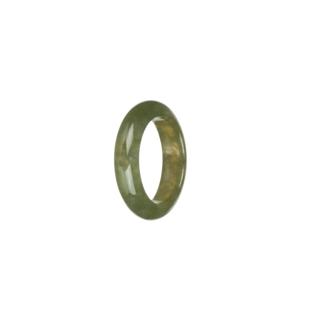 Real Green Burmese Jade Ring - US 8