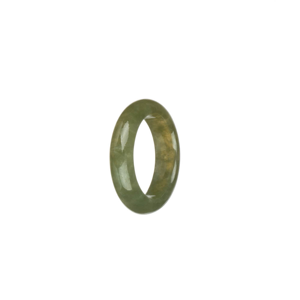 Real Green Burmese Jade Ring - US 8