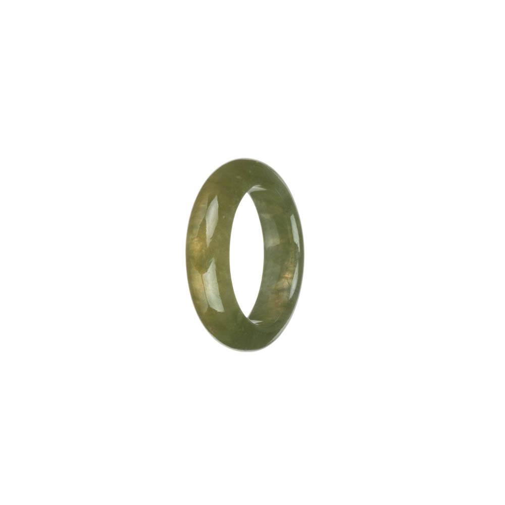 Real Green Burmese Jade Ring - US 8