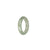 Genuine Icy Pale Green Jade Band - US 8.25