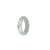 Certified White with Pale Green Burmese Jade Ring  - US 7