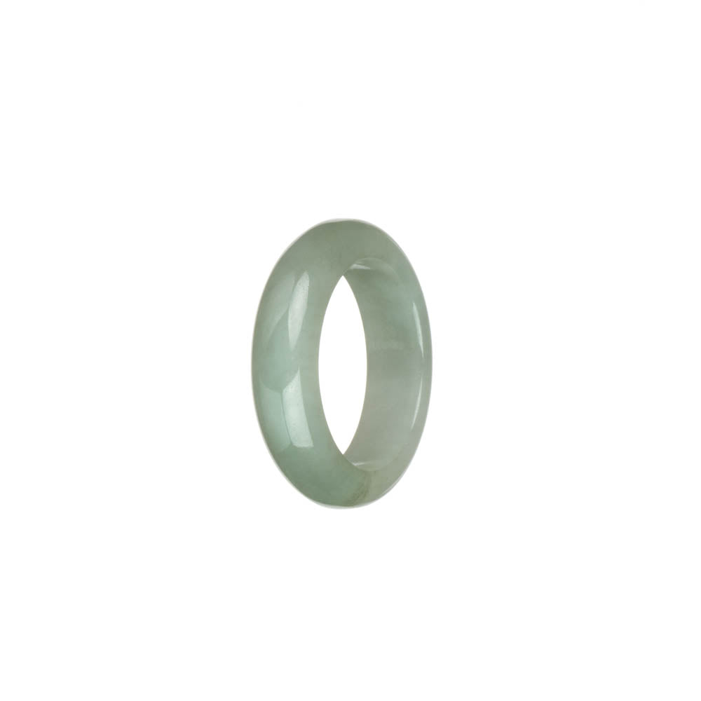 Certified Light Green Burma Jade Ring - US 9.5