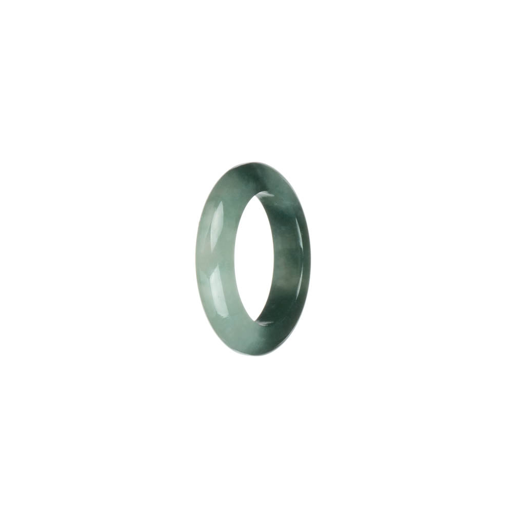 Genuine Deep Green with Light Green Jadeite Jade Band - US 7