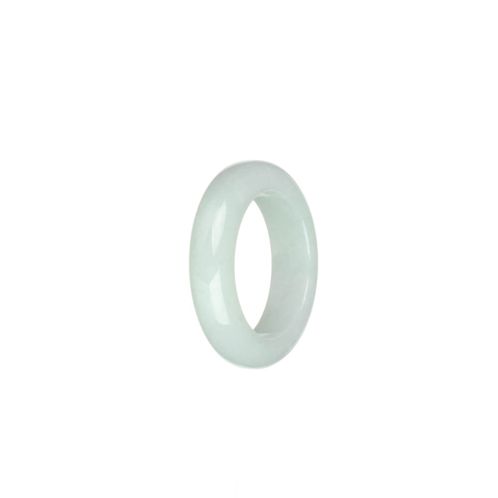 Real White Burma Jade Band - US 9.5