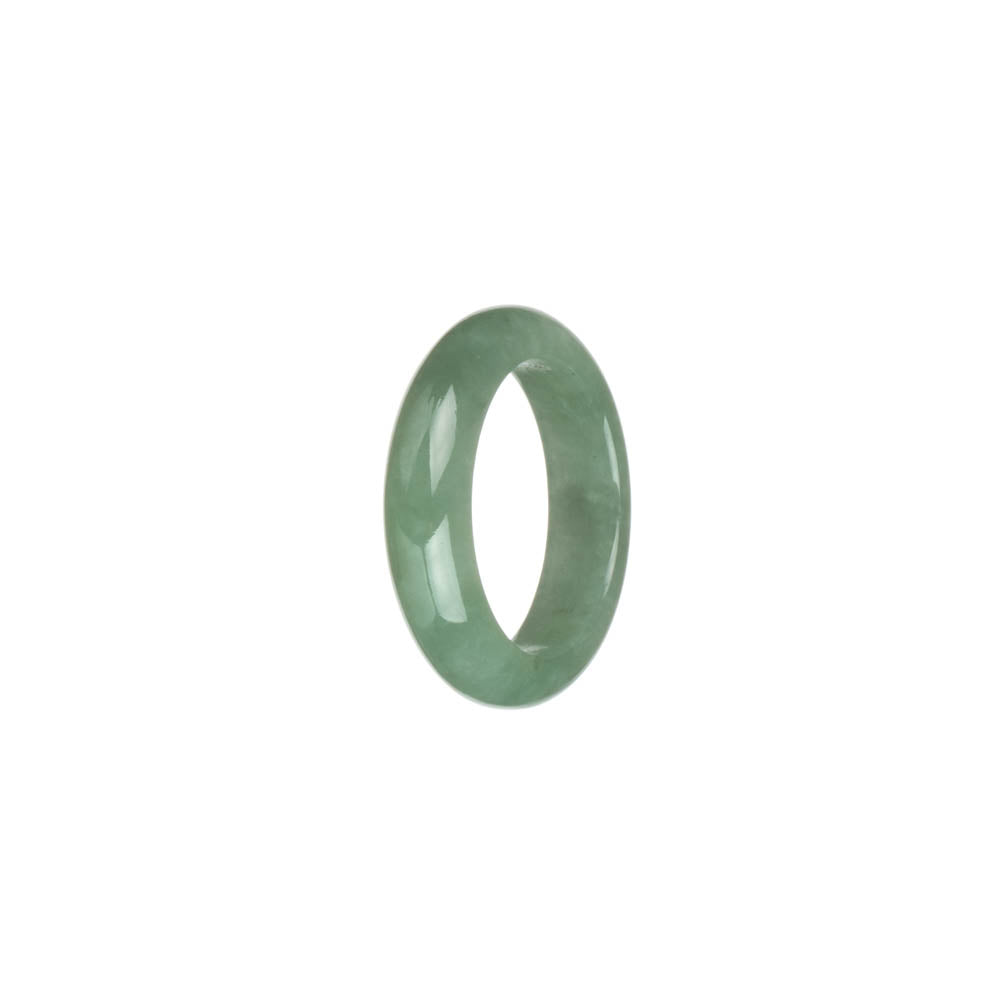 Genuine Light Green Burmese Jade Band - US 9.5