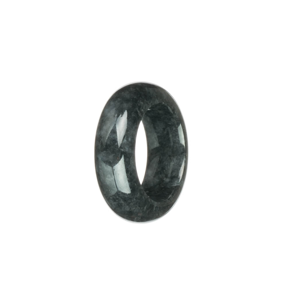 Real Black Burmese Jade Band - US 12