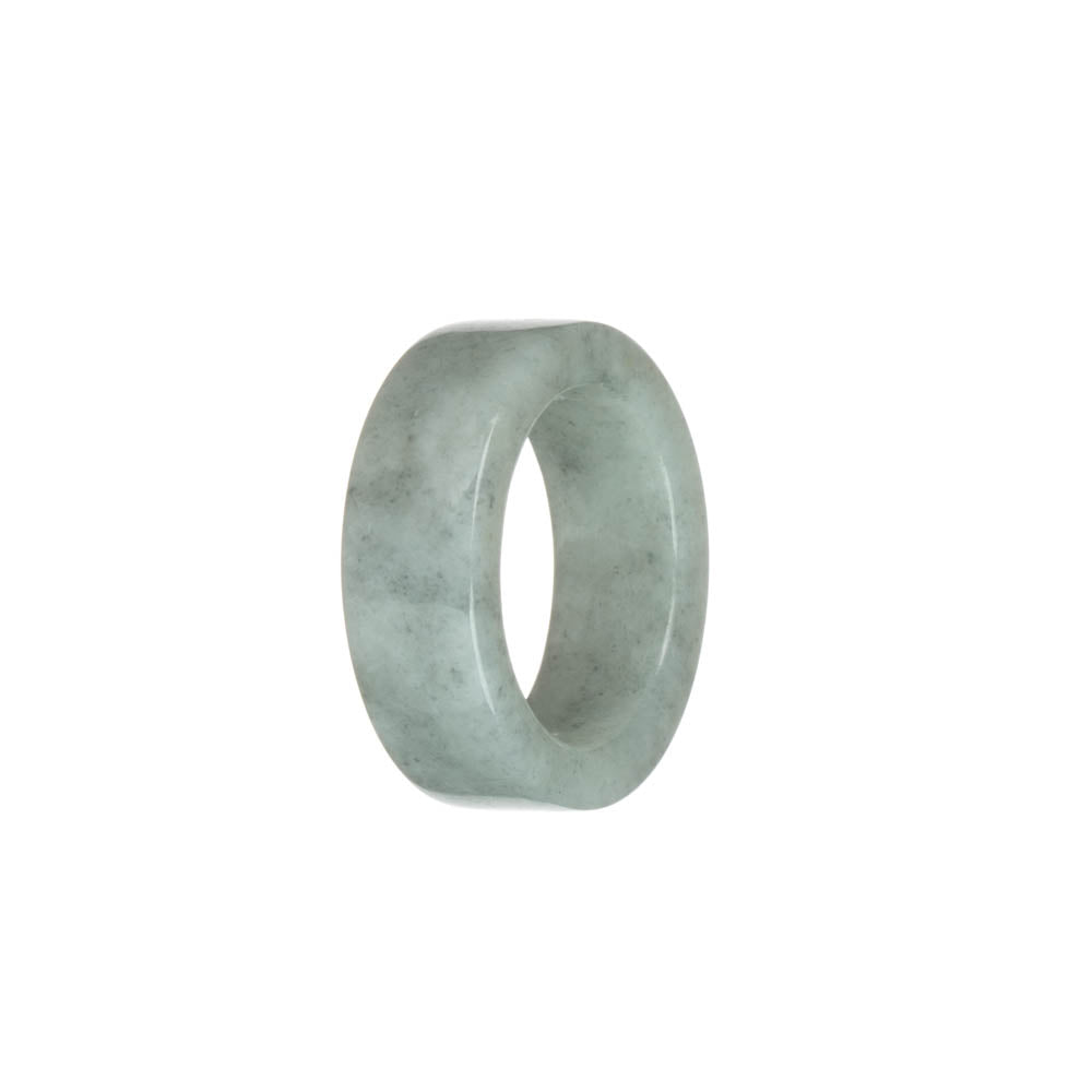 Genuine Grey Burma Jade Thumb Ring- US 12