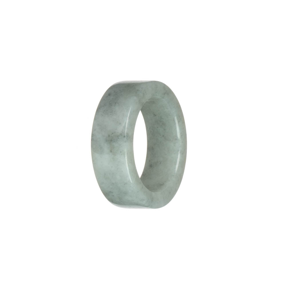 Genuine Grey Burma Jade Thumb Ring- US 12