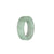 Genuine Light Green with White Jade Ring - US 12