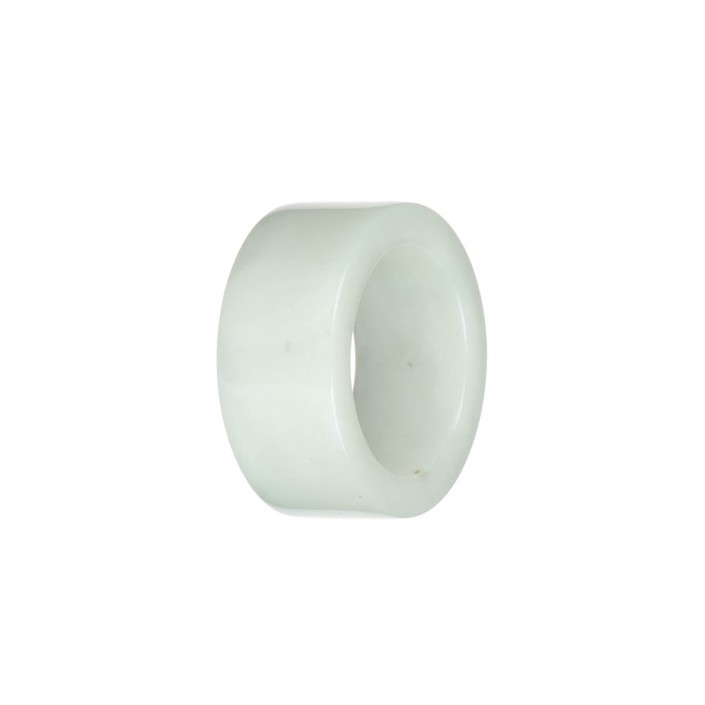 Real White Jadeite Jade Band - US 12