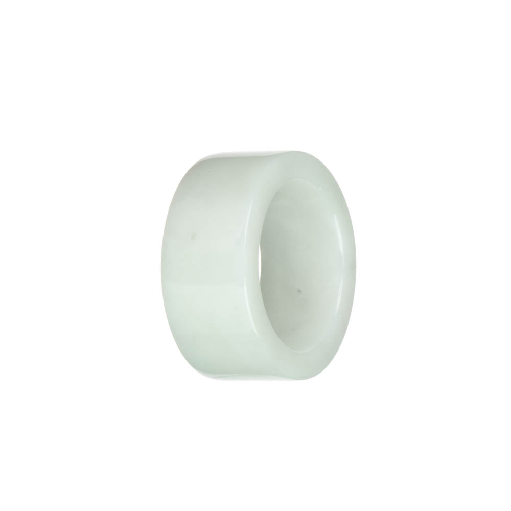 Real White Jadeite Jade Band - US 12