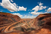 Open pit mining at Lake Argyle, western Australia.