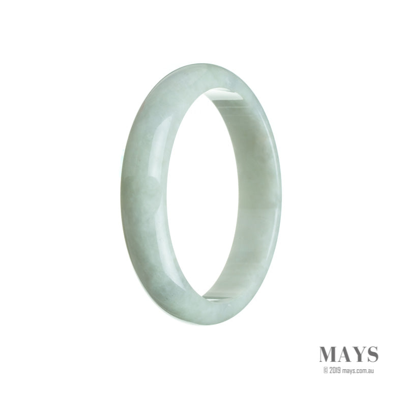 56mm Green, Lavender Burmese Jadeite Jade Bangle Bracelet - MAYS