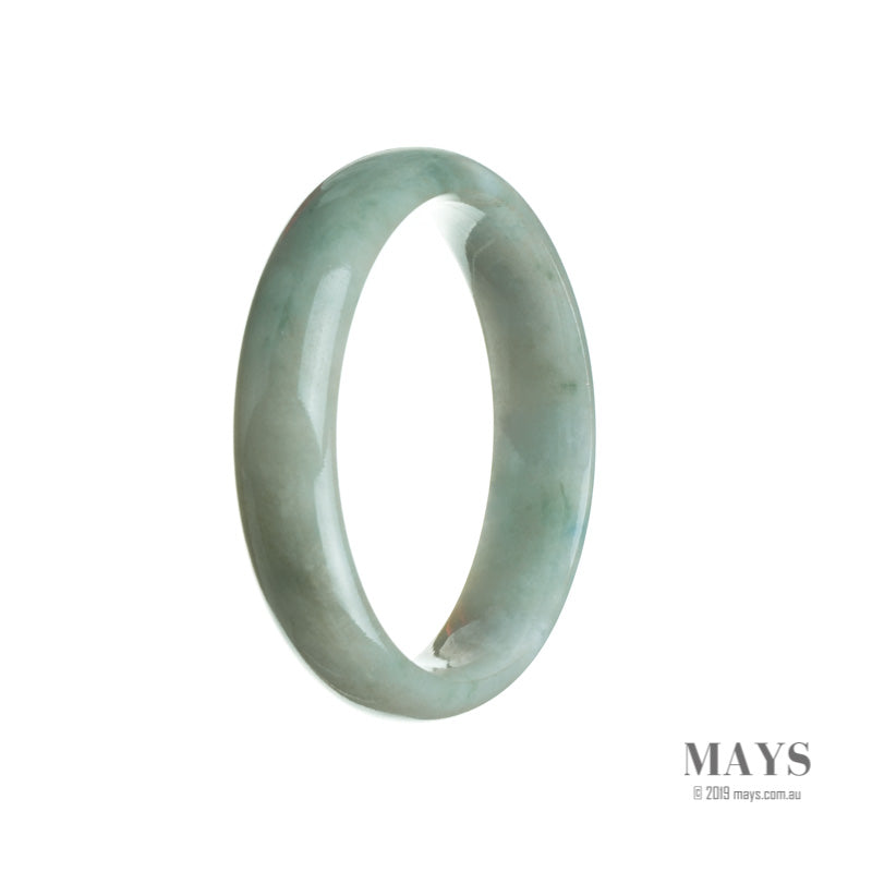 56mm Green Burmese Jadeite Jade Bangle Bracelet - MAYS