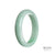 A half moon-shaped bangle made of real, natural white and green jade by MAYS™, measuring 58mm in size.