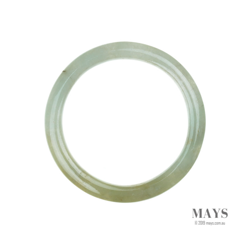 63mm Green Burmese Jadeite Jade Bangle Bracelet - MAYS