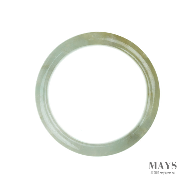 63mm Green Burmese Jadeite Jade Bangle Bracelet - MAYS