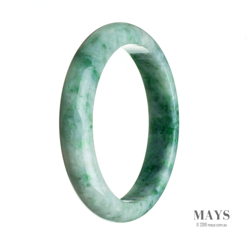 68mm Green Burmese Jadeite Jade Bangle Bracelet - MAYS