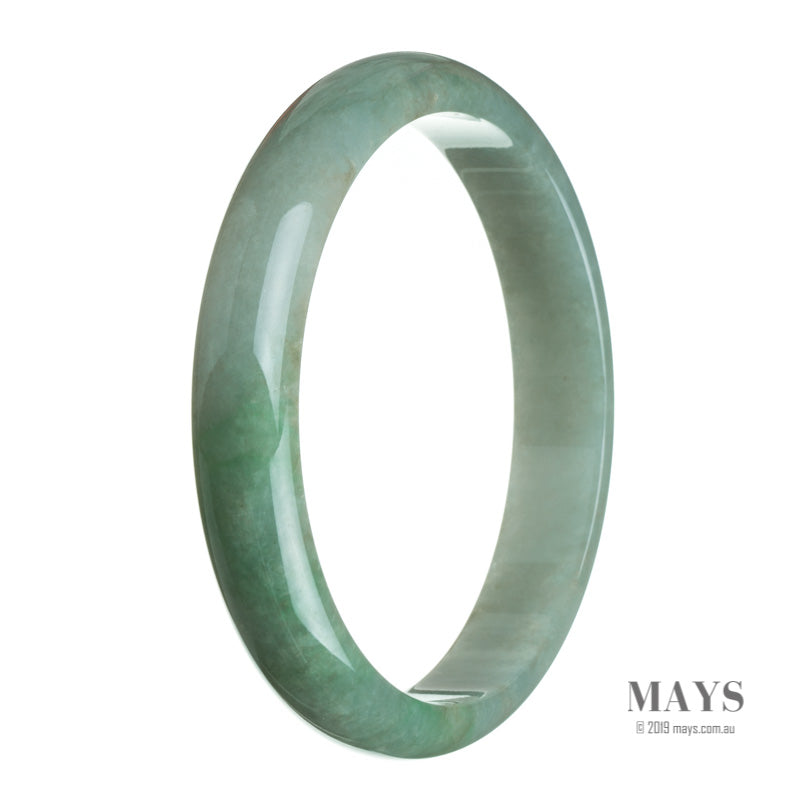 78mm Green Burmese Jadeite Jade Bangle Bracelet - MAYS