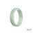 A flat, untreated pale green jade bracelet with a width of 50mm.